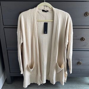 NWT Lulus ribbed cream sweater cardigan